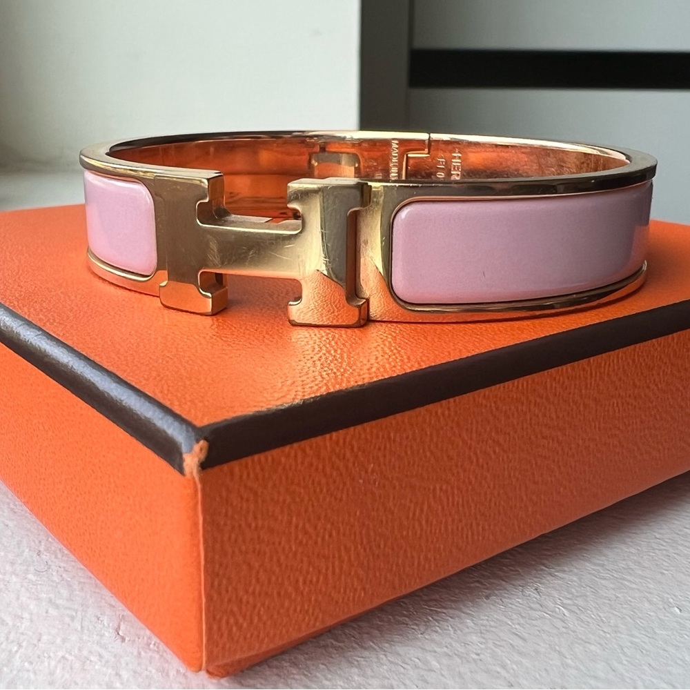 Hermes Clic H bracelet size PM Rose Gold